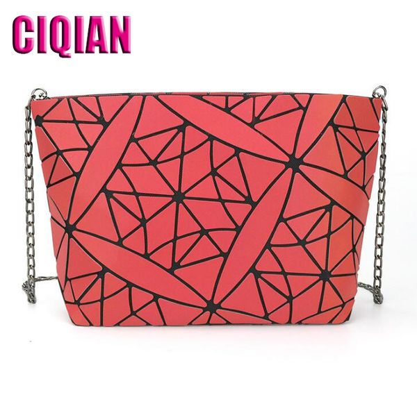 

2020 new luminous bag lady's geometry handbag shoulder bag clutch women-bags ing
