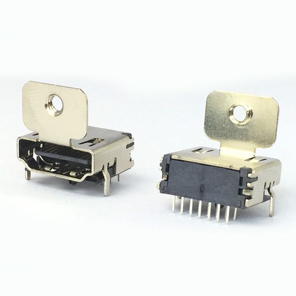 Freeshipping 100 adet / grup HD-MI SMT 19 Pin Kadın 90 Derece Bağlayıcı W / Fon HD-MI PCBA Adaptörü PC HD-MI Splitter Anahtarı için
