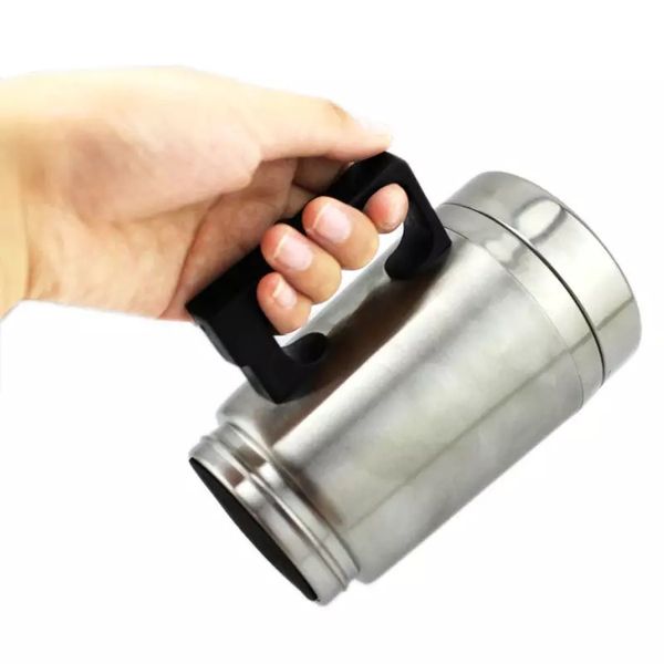 

car heating cup 330ml 12v 24v car charger cup stainless steel coffee water heater cigarette lighter adapter