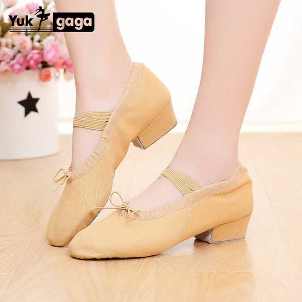 

2020 new arrive canvas dance shoes split heel sole indoor dance jazz men women
