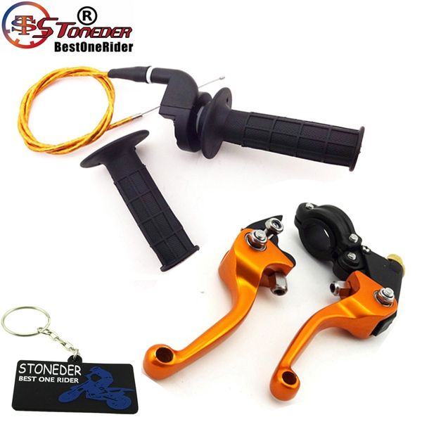 

stoneder cnc brake clutch lever twist throttle handle grip cable for pit dirt bike motorcycle motocross braaap atomik bse kayo