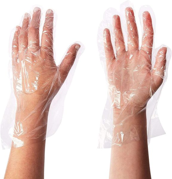 

disposable pe plastic gloves / bpa - rubber - latex / food preparation - cleaning poly gloves size large, 1000pcs