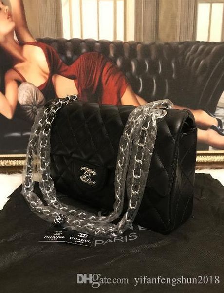 

2019fashion pu shoulder bag six color plaid quilted flap bag 28cm chain handbag ing