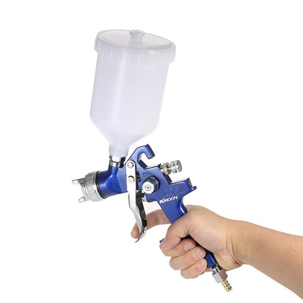 

kkmoon 1.7mm spray gun touch up airbrush 600ml gravity feed paint gun auto car furniture finishing painting spraying tool