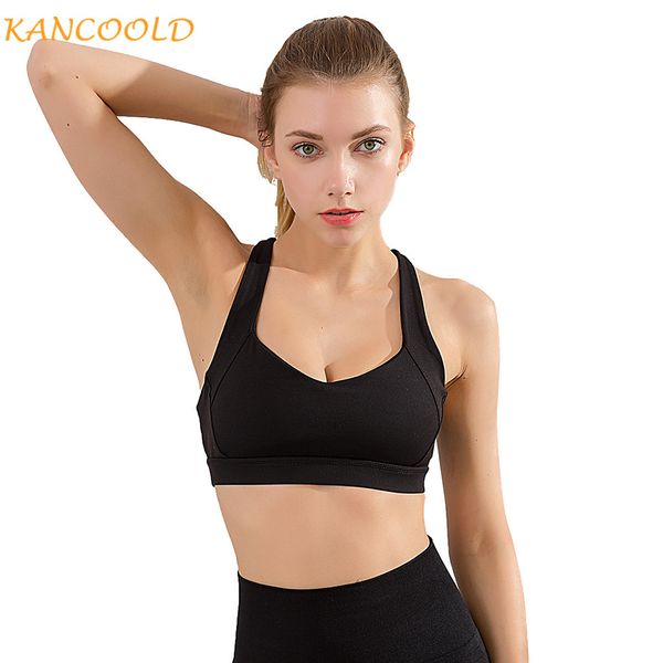 

kancoold 2019 sports t-shirts for women summer yoga crop women push up vest fitness running training underwear bra, White;red