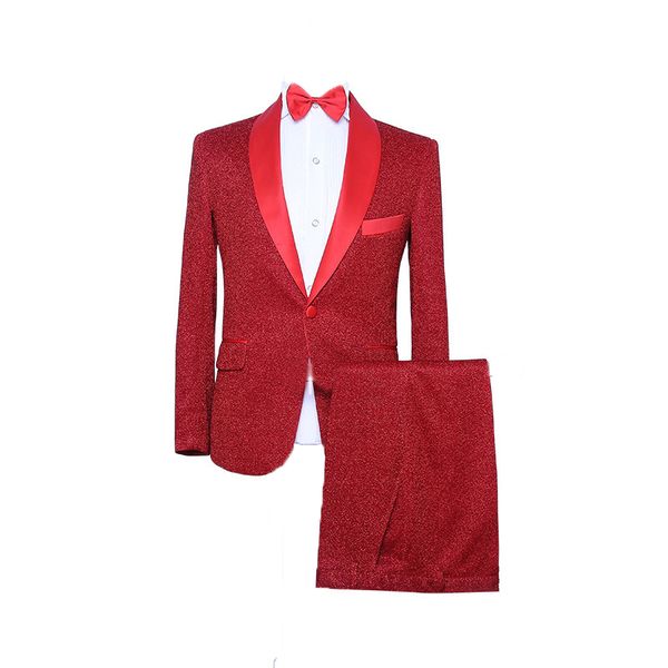 

red wedding suit dress fashion leisure men suits blazer groom groomsmen gala casual suit 2 pieces (jacket+pants, White;black