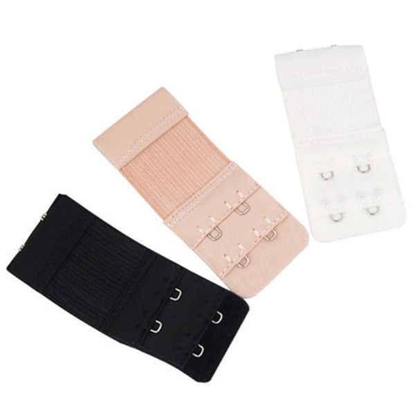 

3 colors 1pcs women bra strap extender 2 rows 2 hooks bra extenders clasp strap sewing tools intimates accessories, Black;white