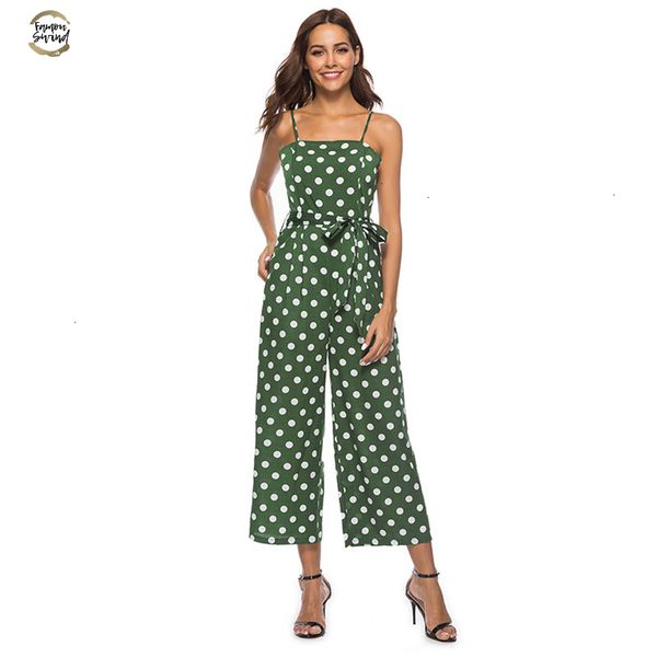 

весна орденских лент лук горошек урожай комбинезон женщина ремень высокой талия рукава комбинезон lady wide leg комбинезон plus size, Black;white