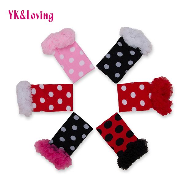 

yk&loving polka dot printed baby leggings 2018 new fashion girl socks ruffles lace clothing cotton soft children, Pink;yellow