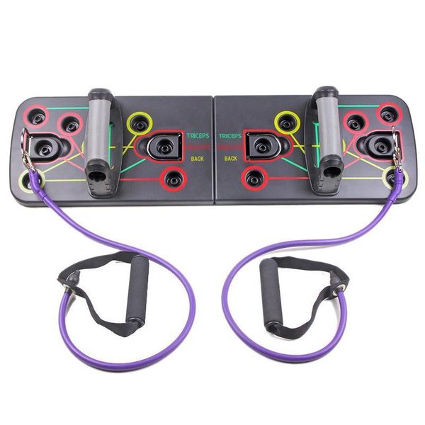 

push up rack push-up stand board with resistance bands for gym training body building fitness exercise tool