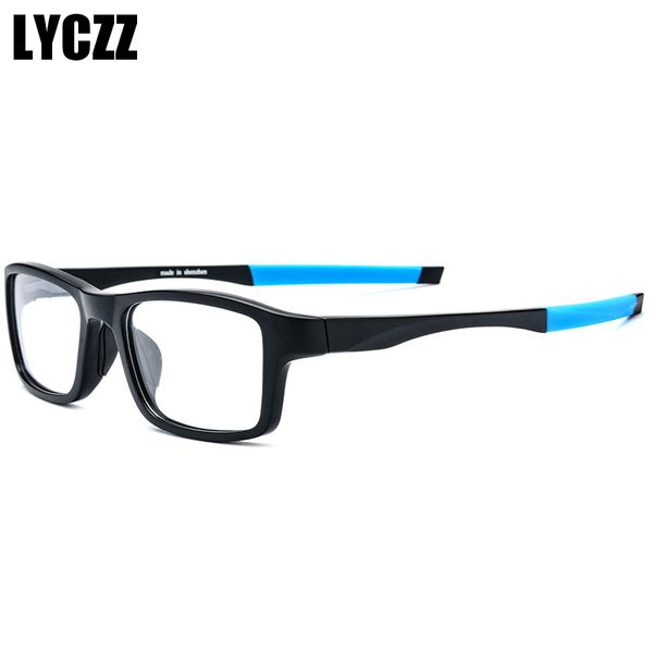 

lyczz men women cassic silicone sport non-slip glasses frames colorful optical plain eyewear glasses outdoor eyeglasses oculos, Black