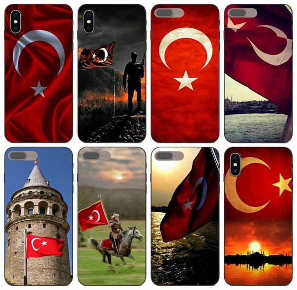 

tongtrade] turkey flag case for iphone 11 pro x xs max xr 8s 8 7s 7 se samsung a30 a40 a50 huawei p30 p9 lite mini lg q stylus vogue case