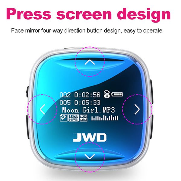 

8gb mp3 player sports portable audio player fm radio mp3 player voice recording e-book 0.96 inches screen with earphone