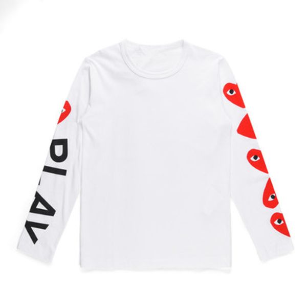 

fashion brand white round collar parent-child long sleeve t-shirt love letter printing long sleeve lovers parent-child clothing, Blue