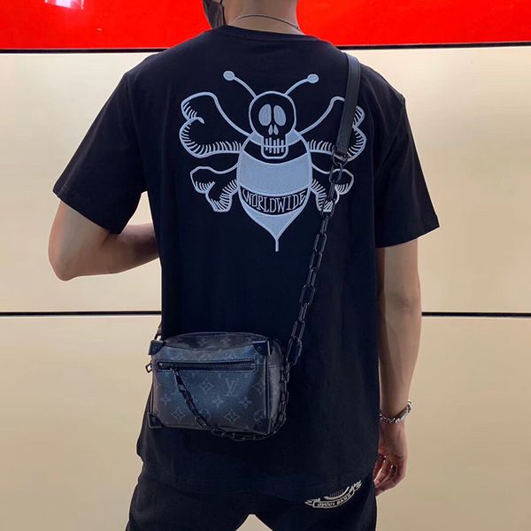 

2020 spring summer luxury europe paris embroidery bee skull worldwide tshirt fashion men women cotton short sleeve t shirt, White;black