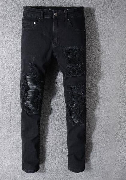 

2020 men designer jeans blue black color purple brand jeans for men fashion biker jeans button pants sweatpants