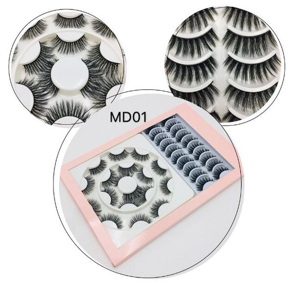 

18 pairs mink false eyelashes set thick natural long reusable handmade eyelash extensions 6 models dhl fake lashes