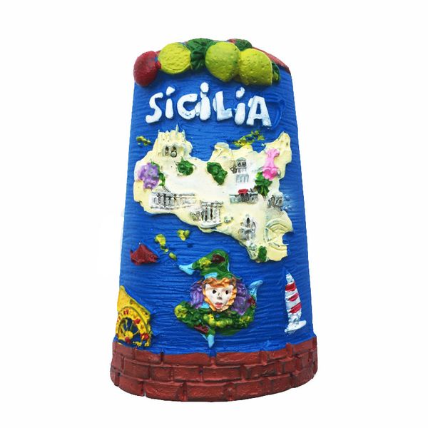 

lychee italy sicily fridge magnets country island refrigerator magnetic sticker home decoration travel souvenirs