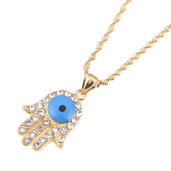 

bule eye necklace for women turkey evil eyes charm pendant jewelry gifts hand of fatima hamsa hand, Silver