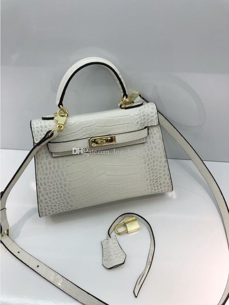 

mini alligator bag size 22cm totes fashion shoulder bag brand women totes genuine leather fashion bags all colors ing