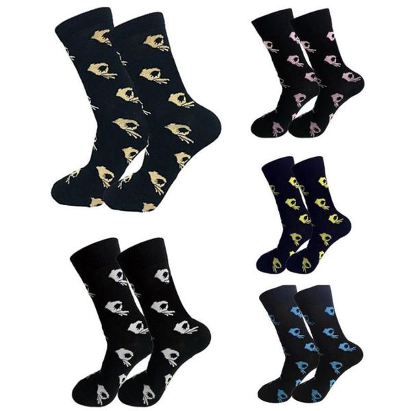 

new style casual cotton socks fashion mens women socks novel cotton breathable sock soft antibacterial sokken soxs hocoks, Black