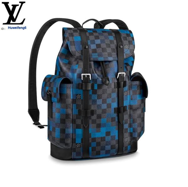 

Huweifeng6 n40063 chri topher backpack material damier graphite men fa hion backpack bu ine bag tote me enger bag oft ided luggage, Black;brown