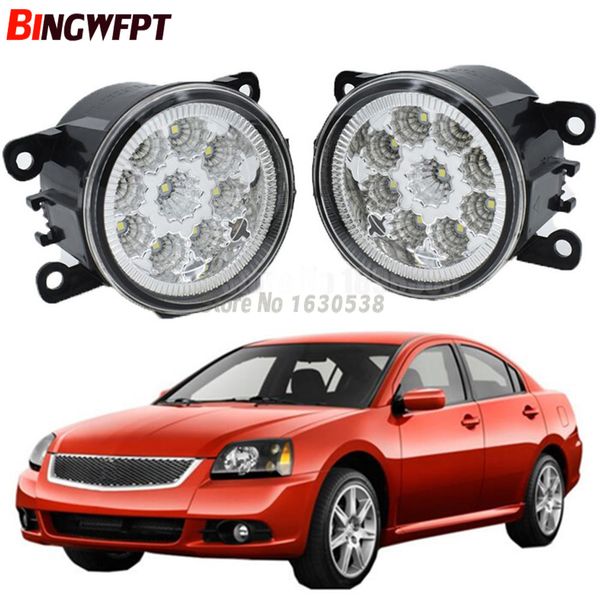 

2pcs high bright car-styling 9pieces white yellow led fog lights 90mm 12v h11 for mitsubishi galant dj_ ed_ ef_ saloon 2003-2007