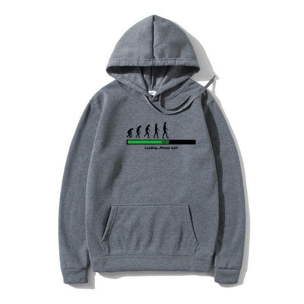 

harajuku hoodies fashion casual wild sweatshirts new human evolution printing men's hoodies hip hop streetwear pullover, Black