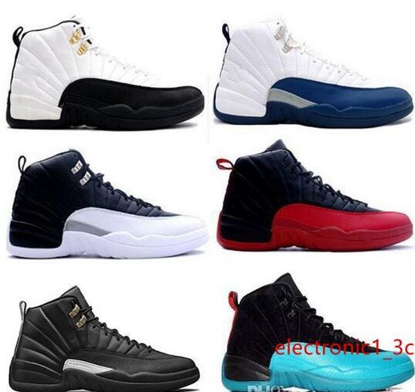 

designer 12 new basketball shoes white taxi flu game gamma blue playoff flint french blue cool grey 12s classic men women seankers