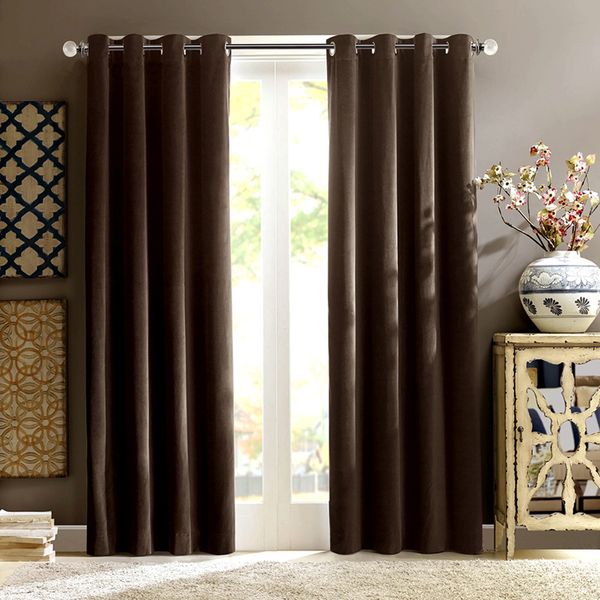 

nordic solid color velvet curtains for living room blackout italian flannel flannelette curtain for bedroom window drapes 1 pc