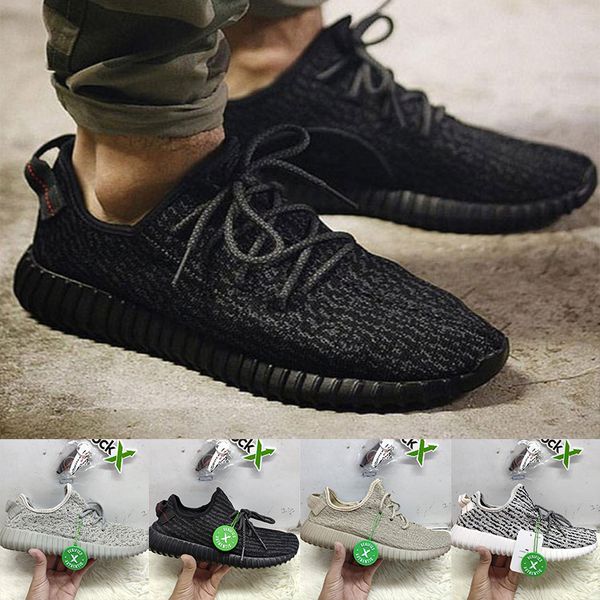 

with stock x box kanye v1 designer shoes moonrock pirate black oxford tan turtle dove grey mens trainers fashion sports sneakers size 36-46