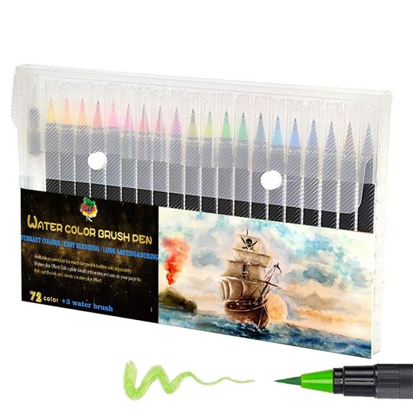 

marker set for drawing calligraphy painting flexible tip watercolor brush pens