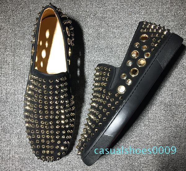 

selling designer red bottom shoes for mens women low sequined glitter fashion sneakers party flats casual c09, Black