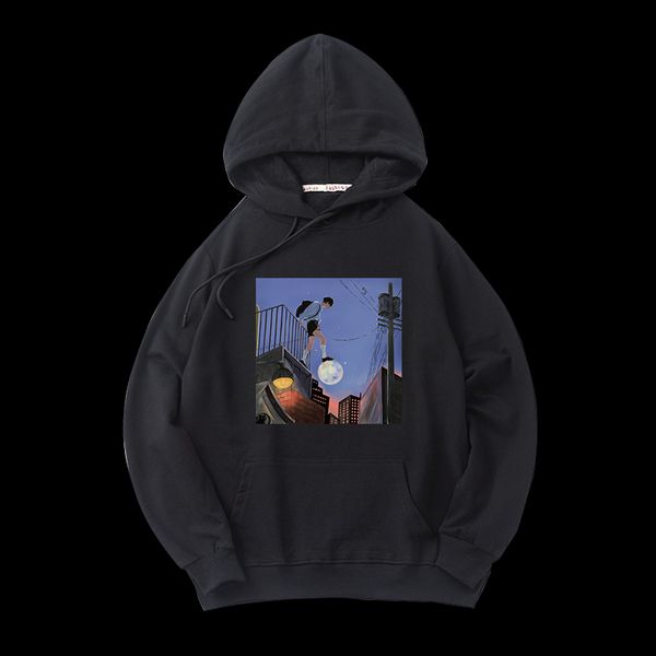 

красная толстовка с капюшоном мужской осенью зима плюс бархат сыпучих хип-хоп черного пуловер etter толстовка mens casual cotton gg50wy, Black