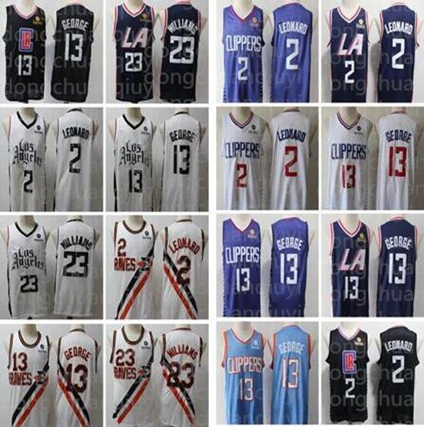 

ncaa new mens kawhi 2 leonard paul 13 george lou 23 williams basketball jersey size s-xxl 2020, Black;red