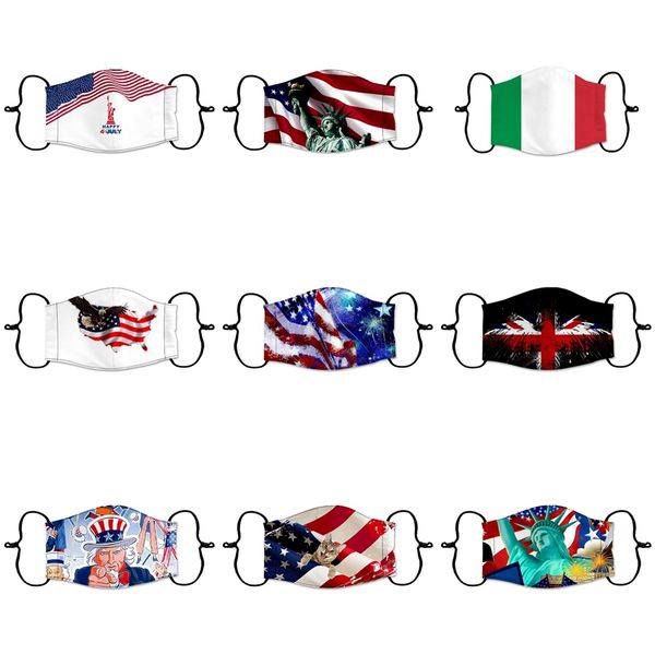 

designer blue outdoor masks non-woven prevent mouth face mask three-layer filter proof masks #448