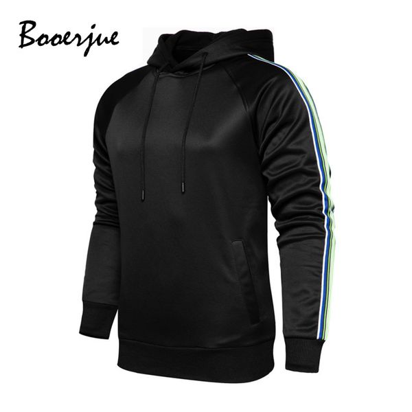 

casual thick fleece hoodie camo hoodies men pullovers army green pocket hooded sweatshirt patchwork men coats, Black