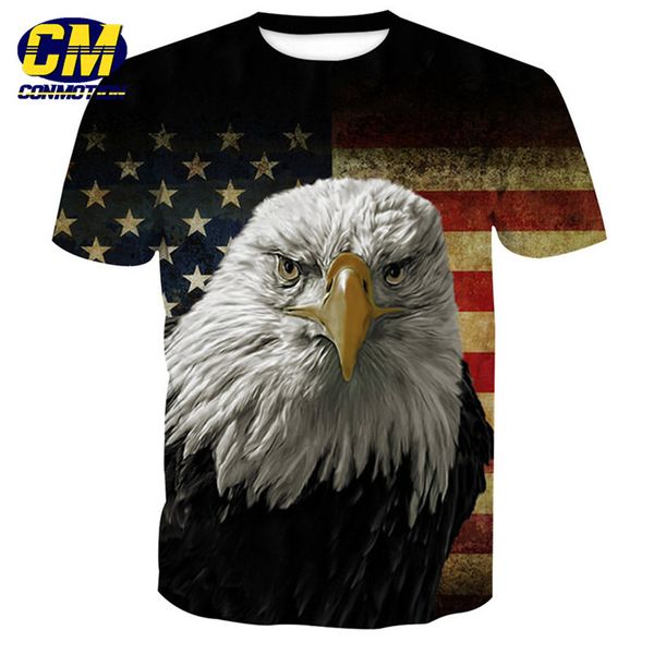 

vintage flag eagle printed cool men's short sleeve t-shirt eur size, White;black