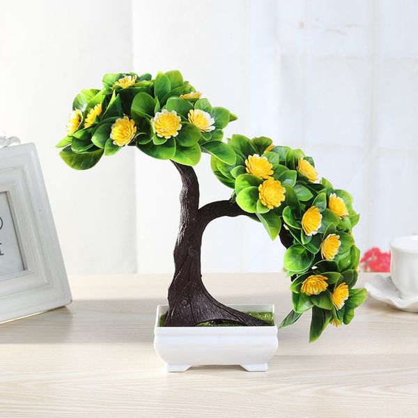 

simulation plastic tree potted indoor table decoration simulation bonsai for home decor craft green plant decor sale