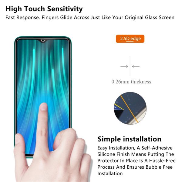 

vidrio templado 2 uds para xiaomi red mi 8 8a note 7 8t 8 pro mi a3 protector de pantalla vidrio protector en vidrio rojo mi 8 8a