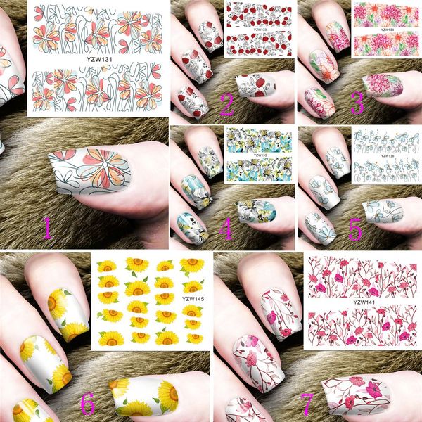 

1 sheet nail art decals water transfer stickers watermark nail sticker nails accessories beauty fashion charming practical, Black