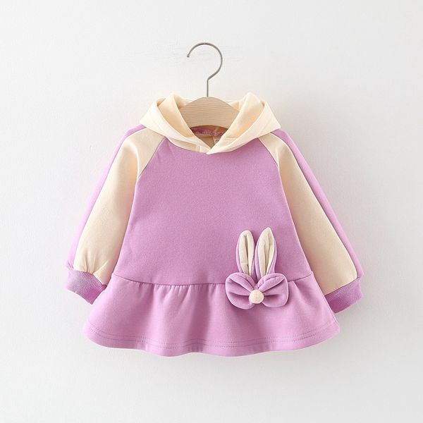 

девушки осень принцессы платье с длинным рукавом с капюшоном velvet лук платье 2019 зима младенца дети дети блуза-платье платье s10038, Red;yellow