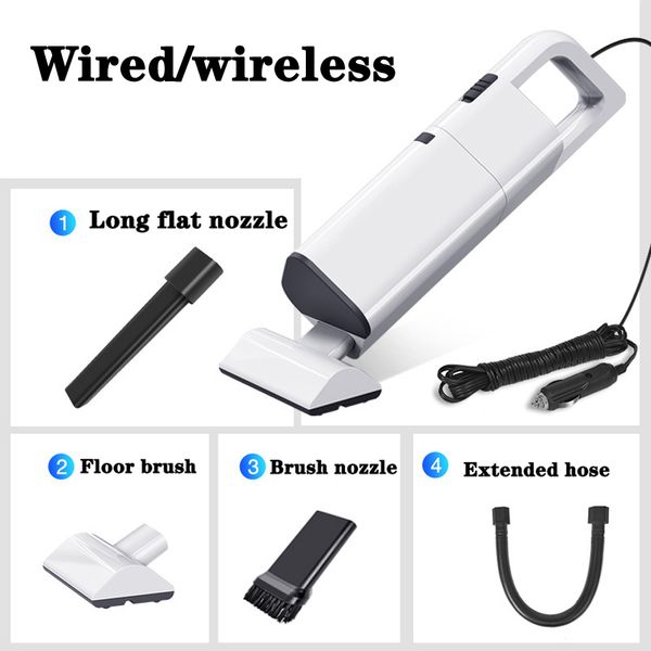 

new portable vacuum cleaner for car wet dry dual use handheld wired and wireless home car vacuum cleaner strong suction 120w 12v