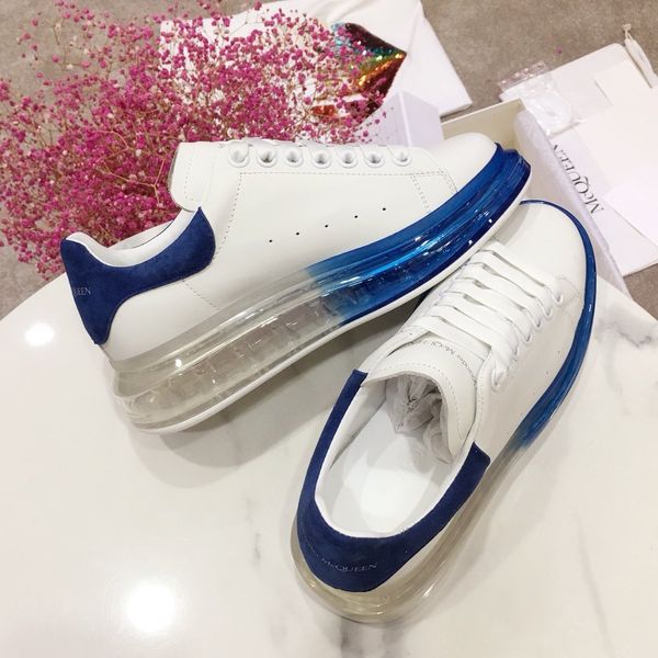 

platform 2020 latest fashion luxury casual sports shoes wild basketball couple shoes crystal air cushion bottom03#, Black