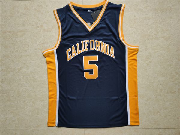

california golden bear #5 jason kidd college basketball jersey, Black