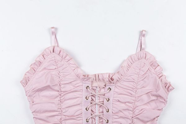 

crop top pink женщин 2019 узелок sexy summer спагетти ремень top cute camis женские топы ками asve20530, White