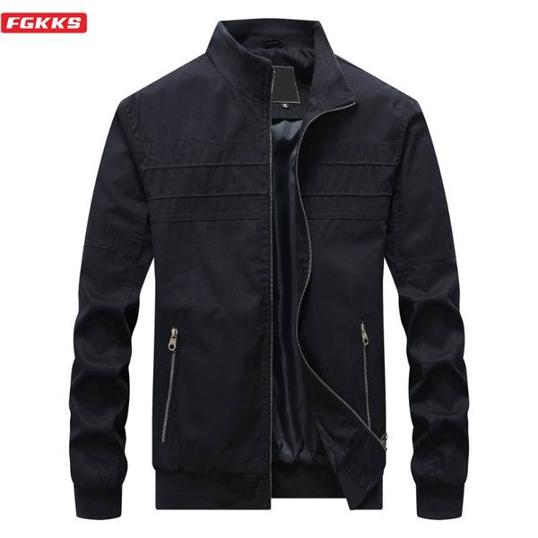

fgkks fashion trend men jackets spring autumn new men's comfortable jackets coat casual wild jacket male, Black;brown