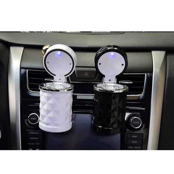 

luxury car accessories portable led light car ashtray universal cigarette cylinder holder car styling mini