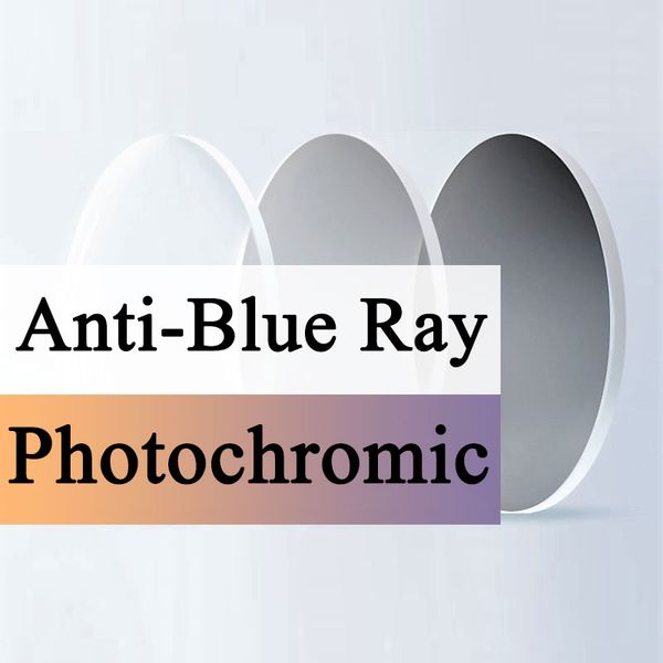 

a pair of optical lens pchromic grey anti blue light myopia presbyopia scratch-resistant 1.56 1.61 1.67 index