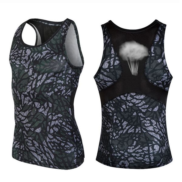 

mens sports sleeveless t shirt quick dry compression shirt slim o neck running sportswear breathable gym wears, White;black